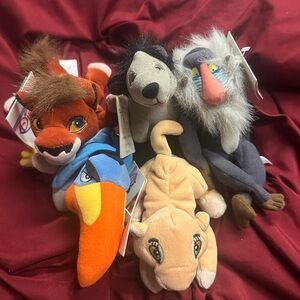 Disney Lion King Plush Animal Set - Orange, Gray, Brown